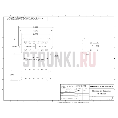 Комплект звукоснимателей HH Psyclone Humbucker Filter’Tron Seymour Duncan 11305-09-Gc, золотой