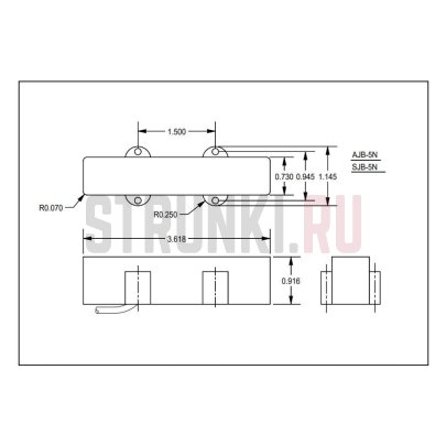 Звукосниматель для 5-струнной бас-гитары Jazz Bass Seymour Duncan 11405-01 5 String Stack, черный