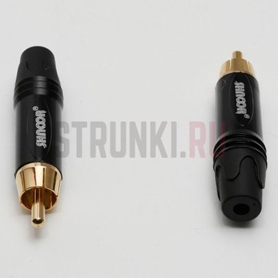Разъем на кабель RCA male SHNOOR SRCM-G-B