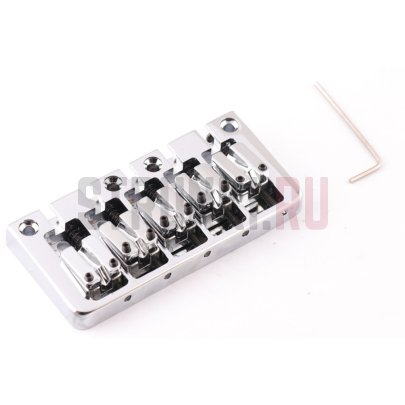 Бридж для 5-струнной бас-гитары, хром, Metallor BB-005-CR