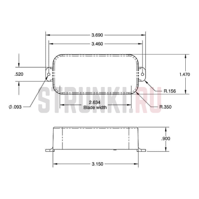 Звукосниматель хамбакер, бриджевый Retribution Seymour Duncan 11106-45-B, черный
