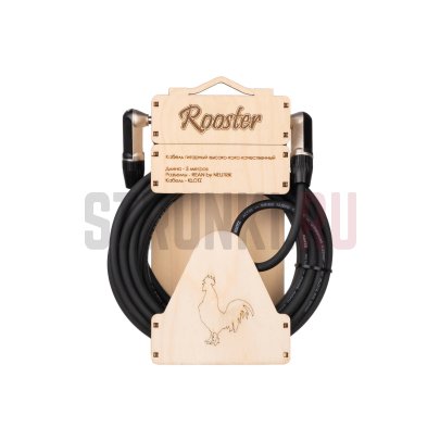Кабель инструментальный Rooster RUS0705, моно, 5м, (угловой-угловой)