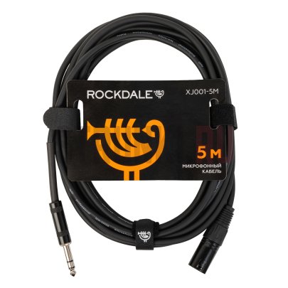 Кабель микрофонный ROCKDALE XJ001-5M, 5м (прямой-прямой)