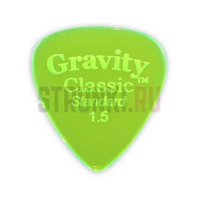Медиатор GRAVITY PICKS GCLS15P Gravity Classic, зеленый, 1.5 мм, 1 шт