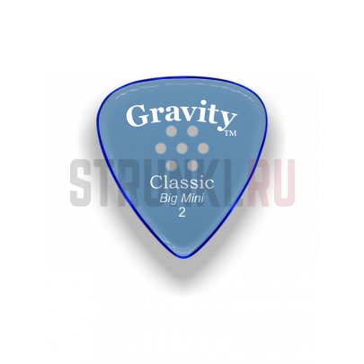 Медиаторы GRAVITY PICKS GSUB2PM Sunrise Big Mini, синий, 2 мм, 1 шт.