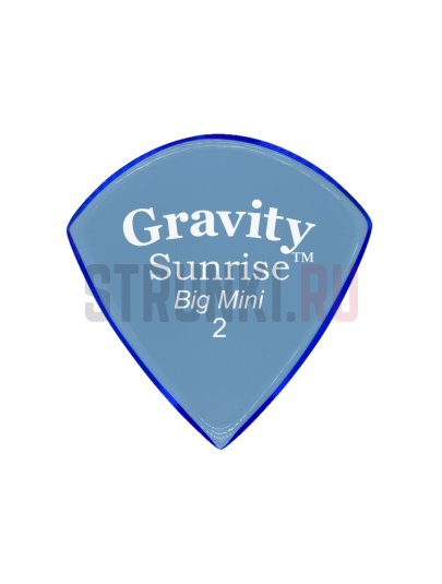 Медиаторы GRAVITY PICKS GSUB2P Sunrise Big Mini, синий, 2 мм, 1 шт.