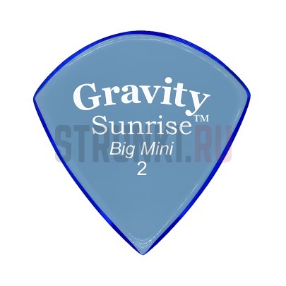 Медиаторы GRAVITY PICKS GSUB2P Sunrise Big Mini, синий, 2 мм, 1 шт.