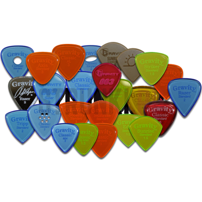 Медиатор GRAVITY PICKS GRAS2P Razer Standard, синий, 2.0 мм, 1 шт