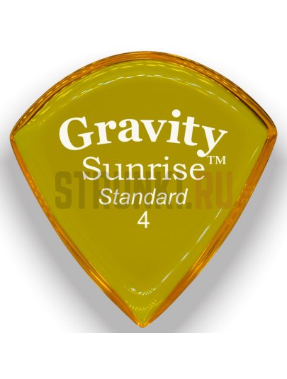 Медиатор GRAVITY PICKS GSUS4P Sunrise, желтый, 4.0 мм, 1 шт.