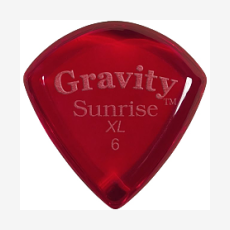 Медиатор GRAVITY PICKS GSUX6P Sunrise XL, красный, 6.0 мм, 1 шт.