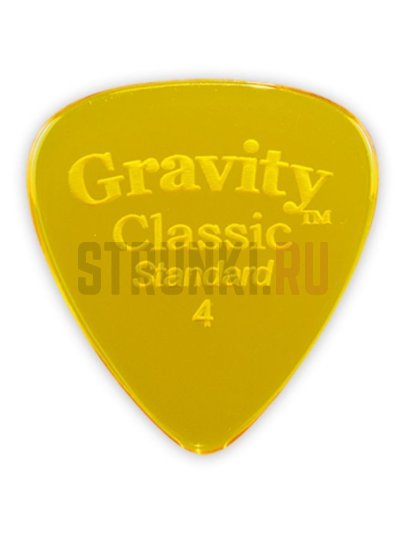 Медиаторы GRAVITY PICKS GCLS4P Classic Standard, желтый, 4.0 мм, 1 шт.