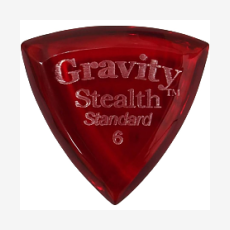 Медиатор Gravity Picks GSSS6P Stealth Standard, красный, 6 мм