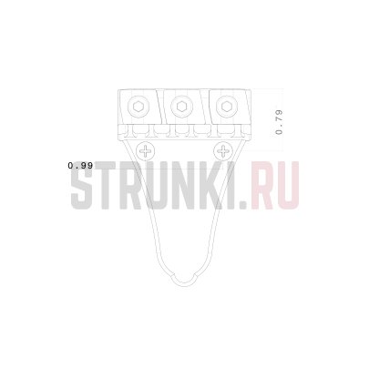 Тремоло система Floyd Rose FRX FRTX03000S, матовое золото