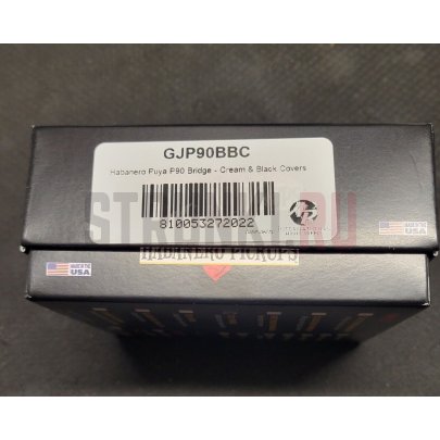 Звукосниматель сингл P90, бриджевый, Habanero Pickups Puya P90 Pickups GJP90BBC, черный/кремовый