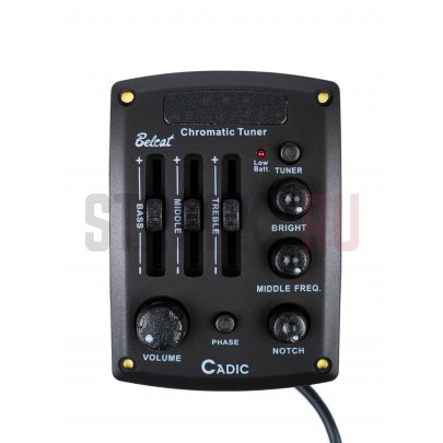 Звукосниматель с 4-х полосным эквалайзером и тюнером, BELCAT CADIC-1