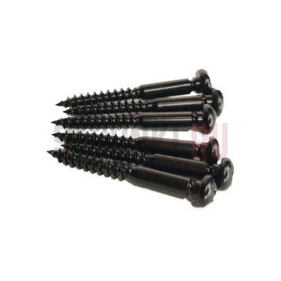 Набор саморезов для 6-ти опорного тремоло Parts, черный, 6 шт.