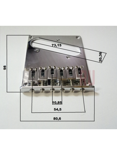 Бридж для Telecaster Paxphil BT001-CR, хром