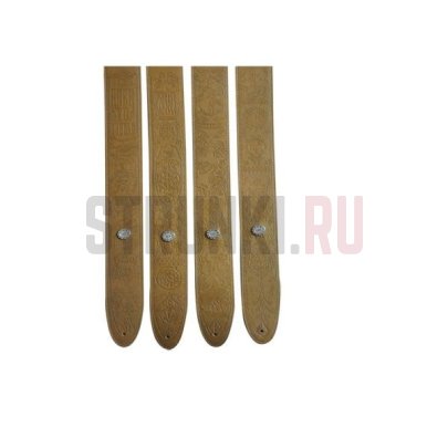 Ремень для гитары, кожаный Kavaborg DLS-5535P, рисунок сова