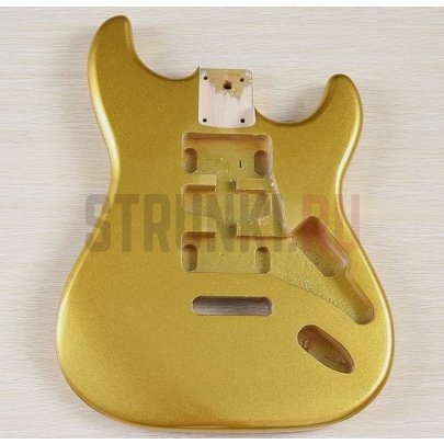 Корпус электрогитары, ясень Bestwood Strat Gold Body ST-77