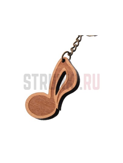 Брелок сувенирный скрипичный ключ, дерево, Rin HY-B008