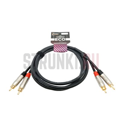 Кабель аудио ZZcable E27-2RCA-2RCA-0100-0, 2хRCA - 2хRCA, 1м (прямой-прямой)