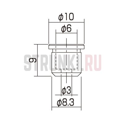 Набор втулок для сквозного крепления GOTOH TLB-1, состаренная, никель, нижняя