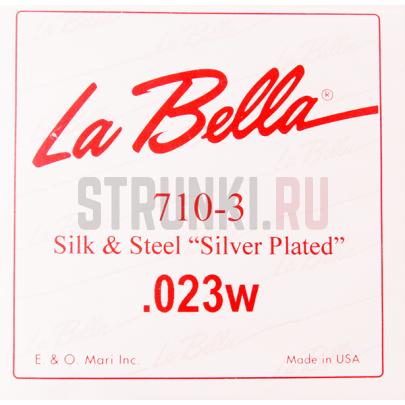 Одиночная струна для акустической гитары La Bella Silk&Steel 713L 23
