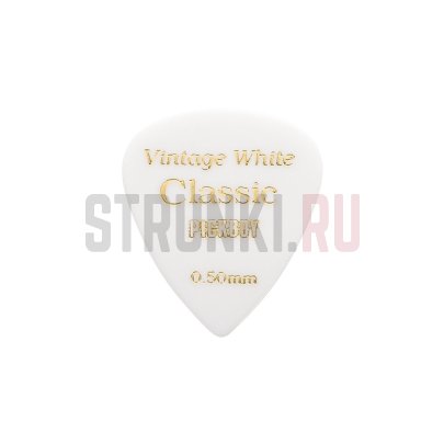 Набор медиаторов Pickboy GP-03/05 Celluloid Vintage Classic White, 0.50 мм, упаковка 50 шт.