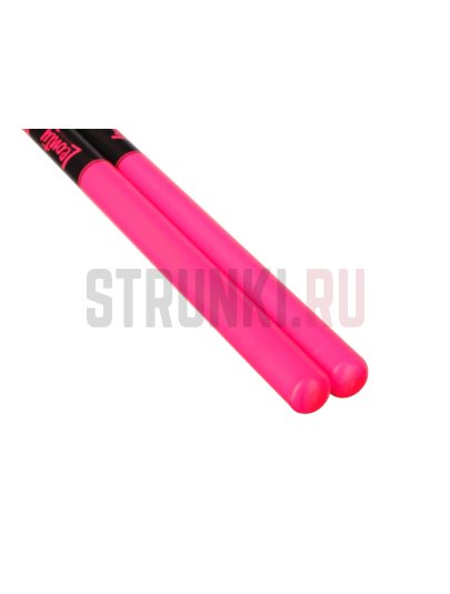 Палочки барабанные Leonty LFP5B Fluorescent Pink 5B, граб, деревянный наконечник