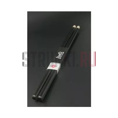 Палочки барабанные Leonty LB2BW 2B, граб, деревянный наконечник, черные