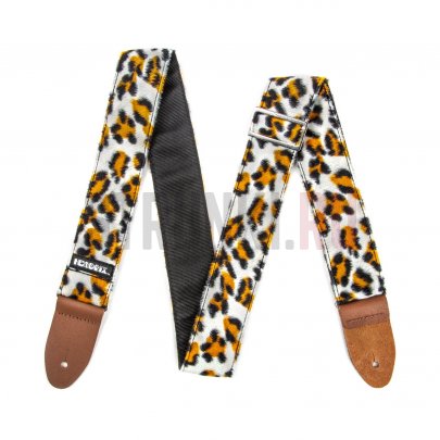 Ремень для гитары, тканевый Dunlop JH13 Jimi Hendrix Maui Leopard, леопард, белый