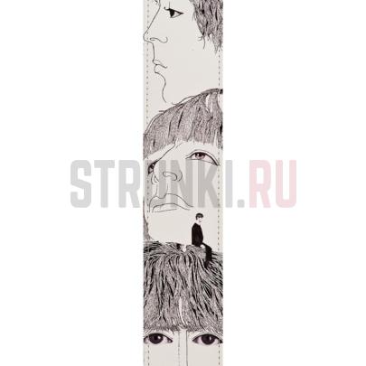 Ремень для гитары, кожаный Planet Waves 25LB04 Beatles, рисунок "Revolver"