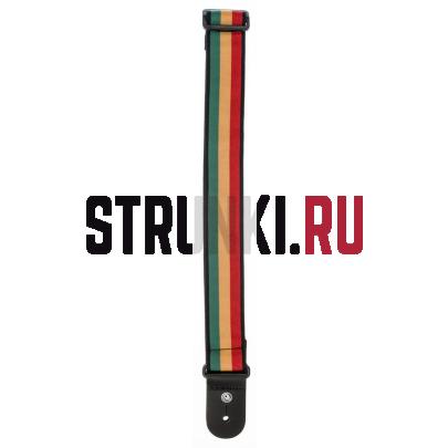 Ремень для гитары, тканевый Planet Waves 50A06, цветной, без наплечника, рисунок "Jamaica"