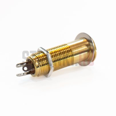 Разъем трубчатый Jack 1/4" (6.35 мм), Hosco H-EP-108G, золото
