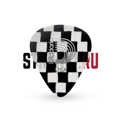 Набор медиаторов Planet Waves 1CCB4-10 Checkerboard, целлулоид, расцветка шахматы, средние, упаковка 10 шт.