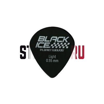 Набор медиаторов Planet Waves 3DBK2-10  Black Ice Light, тонкие, 0.55 мм, упаковка 10 шт.