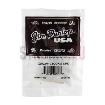Медиаторы-когти Dunlop Z9002M10 Zookie M10, упаковка 12 шт.