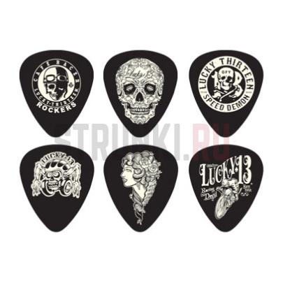 Набор медиаторов Dunlop L13CP.73 Lucky 13 C, 0,73 мм, упаковка 6 шт.