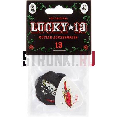 Набор медиаторов Dunlop L13BP.73 Lucky 13 B, 0,73 мм, упаковка 6 шт.