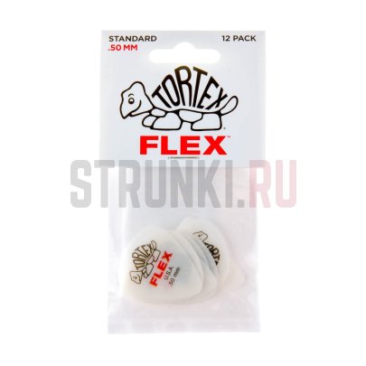 Набор медиаторов Dunlop 428P.50 Tortex Flex, 0,50 мм, упаковка 12 шт.