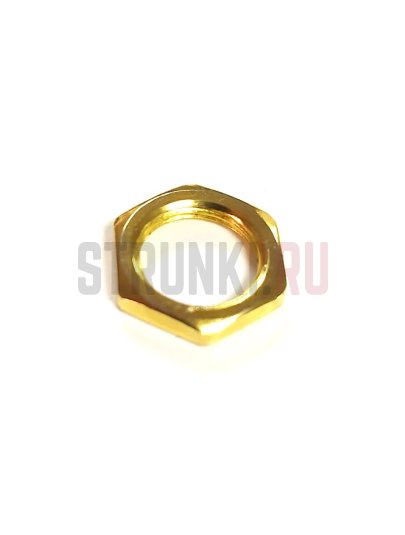 Гайка шестигранная HOSCO NU-4, внутренний диаметр 8 мм резьба М9, золото