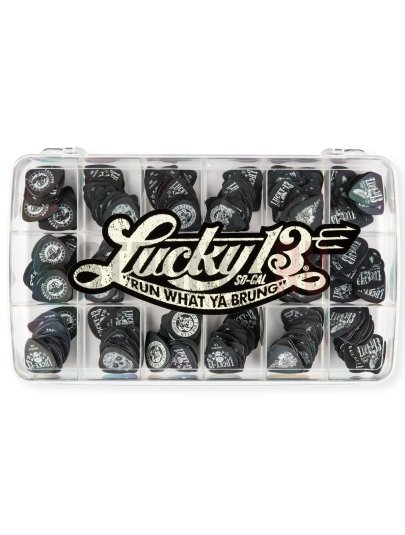 Набор медиаторов Dunlop L13C Lucky 13C, 3 толщины, 6 рисунков, коробка 432 шт.