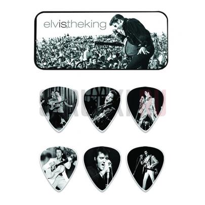 Набор медиаторов Dunlop EPPT01 Elvis Presley King, средние, коробка 6 шт.