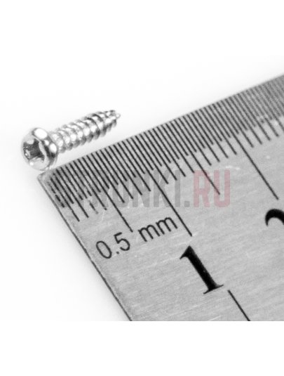 Paxphil WO0199, cаморез для колков или крышки анкера (2.4x9.4mm), хром