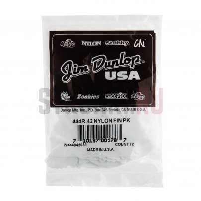 Набор медиаторов Dunlop 444R.42 Nylon Fin, акулий плавник, 0.42 мм, 72 шт.