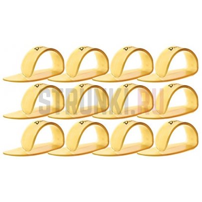 Набор медиаторов на большой палец Dunlop 9072R Ultex Gold, средние, упаковка 12 шт.