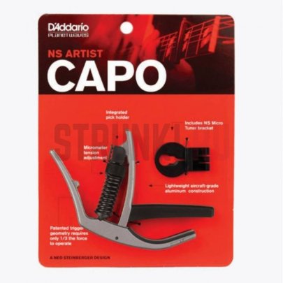Каподастр для гитары, Planet Waves PW-CP-10MG NS Artist Capo, серый