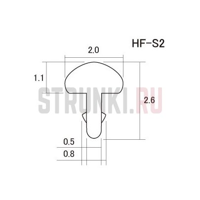 Ладовая пластина нейзильбер, 50 см (ш. 2 мм, в. 1.1 мм), Small Standard, Hosco HF-S2, 30 шт