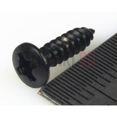 Саморез для гитарной панели Hosco TS-01B (3х12 мм), 50 шт, черный