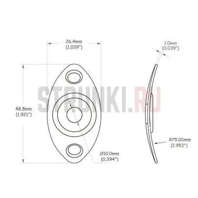 Панель для джека Partsland CJC-BK, овальная, черный